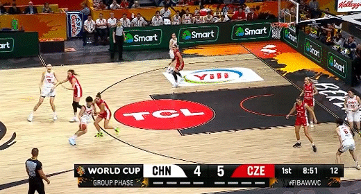 中国女篮加时逆转捷克,韩旭表现出色
